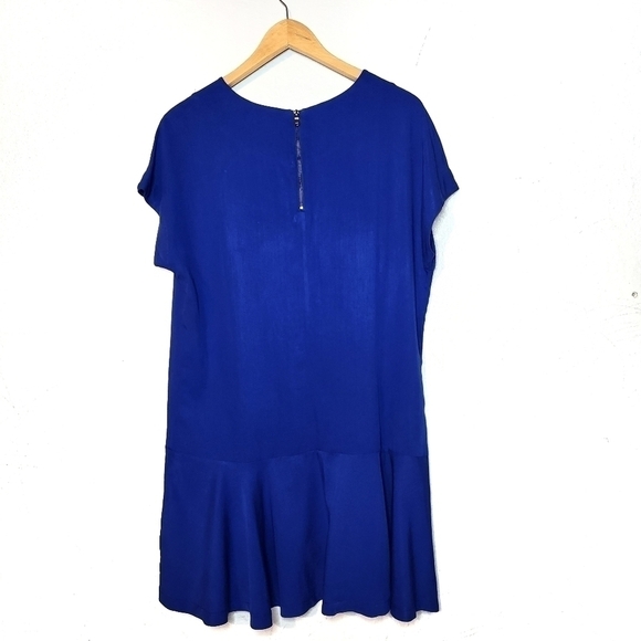 Icōne Royal Blue Ruffle Hem Mini Dress - Picture 3 of 8